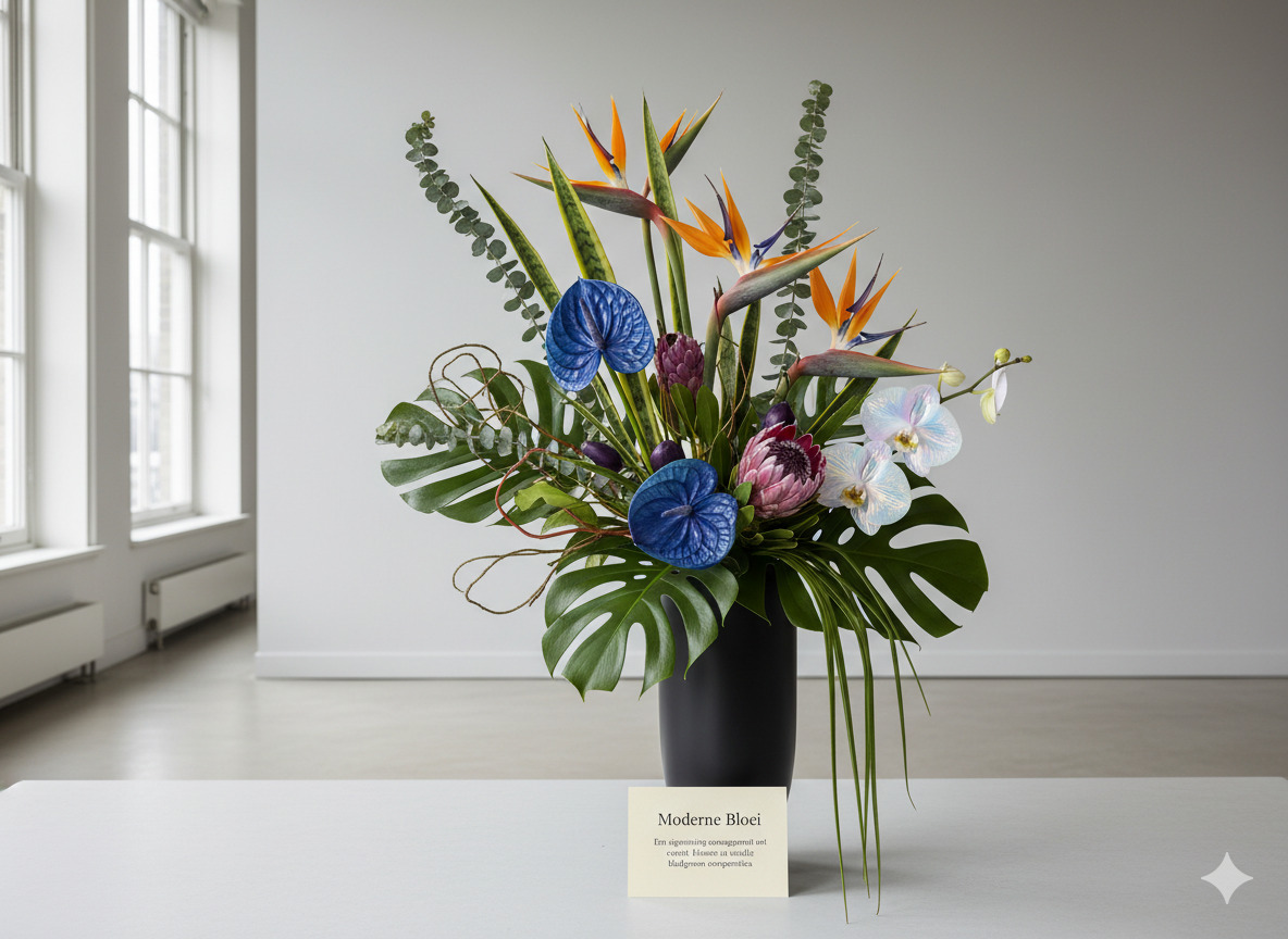 Modern bloemstuk design
